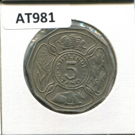 5 SHILLINGI 1973 TANZANIA Coin #AT981.U - Tanzania