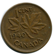 1 CENT 1940 CANADA I Coin #AX378.U - Canada