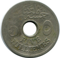 5 MILLIEMES 1917 EGYPT Coin Hussein Kamil #AP153.U - Egypt