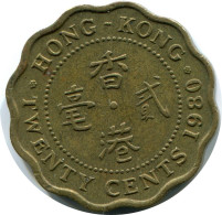 20 CENTS 1980 HONG KONG Coin #AY614.U - Hong Kong