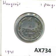 1 PENGO 1941 HUNGARY Coin #AX734.U - Hongrie