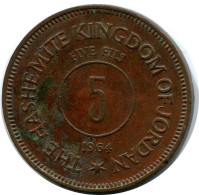 5 FILS 1964 JORDAN Coin #AP421.U - Jordanien