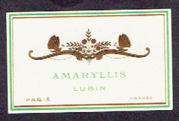 Carte Parfum AMARYLLIS De LUBIN - Anciennes (jusque 1960)