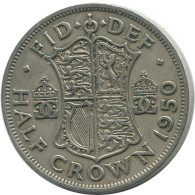 HALF CROWN 1950 UK GREAT BRITAIN Coin #AH012.1.U - K. 1/2 Crown