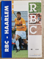 Programme RBC Roosendaal - Haarlem - 21.8.1993 - KNVB Eerste Divisie  - Holland - Programm - Football - Boeken