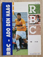 Programme RBC Roosendaal - ADO Den Haag - 18.9.1993 - KNVB Eerste Divisie  - Holland - Programm - Football - Livres