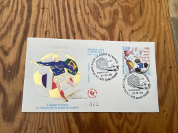 Enveloppe 1er Jour Saint-pierre Et Miquelon Coupe Du Monde De Football 21-10-98 - Used Stamps