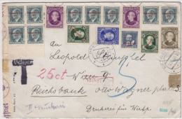 1940 Slovakia  Multifranked Cover, Letter. Bratislava, Wien. Mixed Franking With Overprint Stamps. VERY RARE! (C03221) - Cartas & Documentos