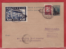 RUSSIE ZEPPELIN ENTIER POSTAL DE 1930 DE MOSCOU POUR FRIEDRICHSHAFEN ALLEMAGNE - Briefe U. Dokumente