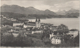 Dav : Suisse : LUZERN :  Hofkirche  Und  Alpen ( Texte Rouge  Présent En Bas ) - Sent