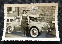 PHOTOGRAPHE ORIGINALE VOITURE ANCIENNE RENAULT 4 CH  1958 - Auto's