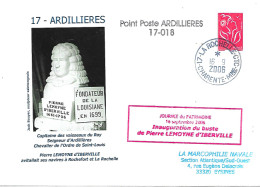 Curiosité Sur Lettre 17 La Rochelle CTC 16-9 2006 Griffe "Point Poste ARDILLIERES / 17-018 - Storia Postale