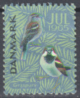 Gråspurv House Sparrow Passer Domesticus BIRD BIRDS CHRISTMAS JUL JULEN Charity LABEL CINDERELLA VIGNETTE 1965 Denmark - Passeri