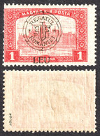 1919 Roman Occupation - Hungary - Cluj Napoca / Kolozsvár / Klausenburg  - Parliament - Overprint 1K LEU MI 40 I - Transsylvanië