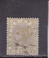 BRITISH INDIA BRITISCH INDIEN 1876 QV 6a Olive/ Mi 28b VFU/ GESTEMPELT/ OBLITÉRÉ - 1858-79 Crown Colony