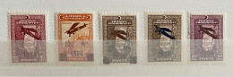 1934 Surcharged 1.issues Airmail Stamps MH Isfila 1310-14 - Nuovi