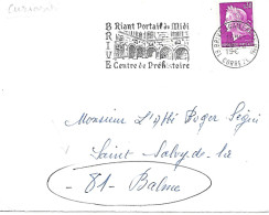 Curiosité Sur Lettre 19 Brive La Gaillarde Ppal 26-12 1968 Pour 81 Balme " Fausse Direction " 31 Balma Voir Au Dos - Brieven En Documenten