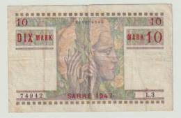 10 Mark Sarre 1947 - 1947 Sarre