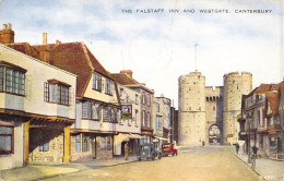 ANGLETERRE - Canterbury - The Falstaff Inn And Westgate - Carte Postale Ancienne - Other & Unclassified