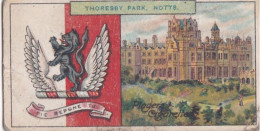 84 Thorseby Park, Nottinghamshire  - Country Seats & Arms Players Cigarette Card 1909, Original Antique Card. Heraldry - Player's