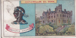 90 Castelwellan, Co Down - Country Seats & Arms Players Cigarette Card 1909, Original Antique Card. Heraldry - Player's