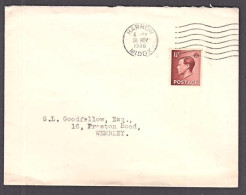 Ca0686  GREAT BRITAIN 1936, KEVIII Cover From Harrow To  Wembley - Covers & Documents