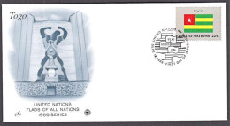 Ca0689 UNITED NATIONS 1986, SG 499 Flag Of Togo, FDC - Briefe U. Dokumente