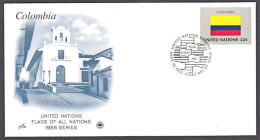 Ca0691 UNITED NATIONS 1986, SG 501 Flag Of Colombia, FDC - Brieven En Documenten