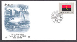 Ca0692 UNITED NATIONS 1986, SG496  Flag Of Angola, FDC - Lettres & Documents