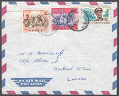 Ca5190  ZAIRE 1964, Mobutu & 'Au Service Du Pays' Stamps On Kinshasa Cover To Canada - Storia Postale
