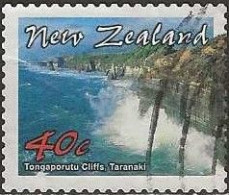 NEW ZEALAND 2002 Coastlines - 40c. - Tongaporutu Cliffs, Taranaki FU - Gebraucht