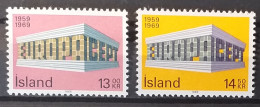 1969 - Iceland - MNH - Stylized Building - 2 Stamps - Unused Stamps