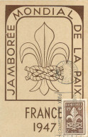 160423 - CPSM SCOUT TIMBRE - JAMBOREE MONDIAL DE LA PAIX - 1947 5 F édition R BARTHELEMY - Used Stamps