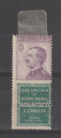 REGNO:  1924/25  TAGLIACOZZO  -  50 C. VIOLETTO  E  VERDE  L. -  SASS. 17 - Reklame