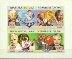 Mali 1999, Einstein, Mandela, Fleming, Montagnier, 4val In BF IMPERFORATED - Albert Einstein