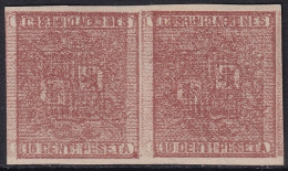 Spain 1874 Sc 211 Espana Ed 153 Pair MNG(*) Double Impression (maculatura) - Neufs