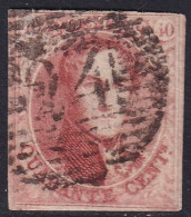 Belgium 1851 Sc 8b Belgique Yt 8 Used "24" (Bruxelles) Cancel - 1851-1857 Médaillons (6/8)