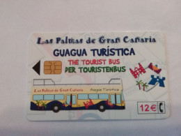 Spain - CP-253 Tourist Bus Guagua Turistica - Commémoratives Publicitaires