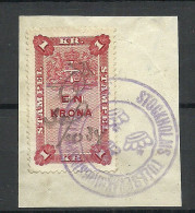 SCHWEDEN Sweden Stempelmarke Revenue Documentary Tax 1 Kr.o 1934 - Revenue Stamps