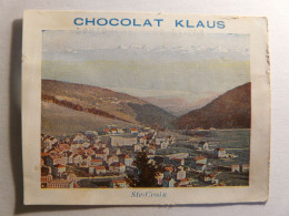 IMAGE CHROMO CHOCOLAT KLAUS - SAINTE CROIX - 9cm X 7cm - STE CROIX SUISSE SWITZERLAND SWISS - Altri & Non Classificati