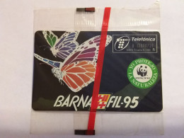 Spain - Barnafil 95 Butterfly Schmetterling WWF Panda Mint In Blister - Emissioni Private