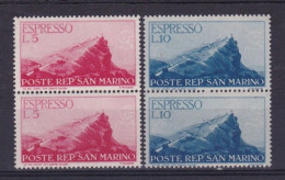 1945-46 San Marino Saint Marin ESPRESSI EXPRESS ESPRESSO 2 Serie Di 2 Valori MNH** Coppia, Couple - Francobolli Per Espresso