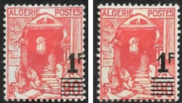 ALGERIE 1939  -  Y&T 158 E 158A  - Sans Gomme - Neufs