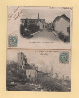 Convoyeur - Montoire Sur Le Loir A Tours - Lot De 2 Cartes - Voyage Aller Retour - Bahnpost