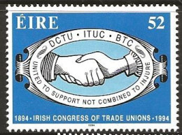 Ireland 1994  100 Years Of The Irish Trade Union Congress (ICTU) Mi 849 MNH(**) - Used Stamps