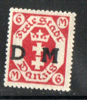 Danzig 1922: Mi.-Nr.  D 26: Dienstmarke  (Falzrest) - Dienstzegels