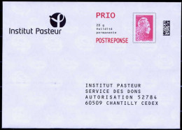 INSTITUT PASTEUR -  Postréponse Prio Neuf Marianne L'engagée  248900 - PAP : Risposta