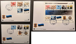 Estonia Estland 2023 BeePost Second Definitives Full Set Of 3 FDC's - Enveloppes