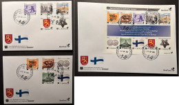 Finland 2023 BeePost Second Definitives Full Set Of 3 FDC's - Lokale Uitgaven