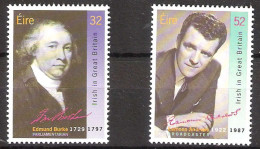 Ireland 1994 Irish Influence In The UK, Edmund Burke, Eamonn Andrews Mi 869-870 MNH(**) - Used Stamps